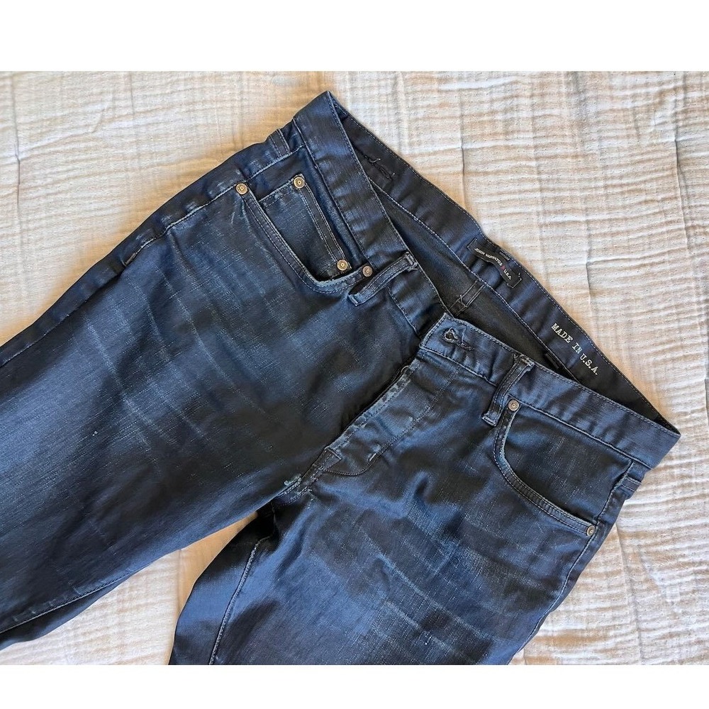 John Varvatos Wight Men's Dark Wash Slim Fit Jeans Size 34 Made in USA